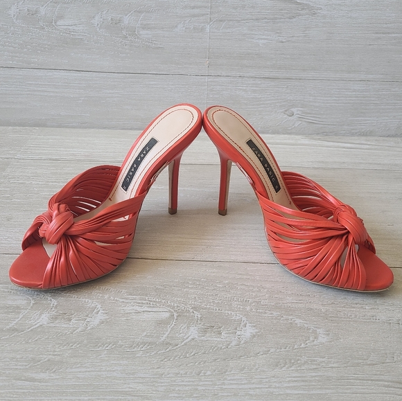 Zara Basics Orange Knotted Sandals